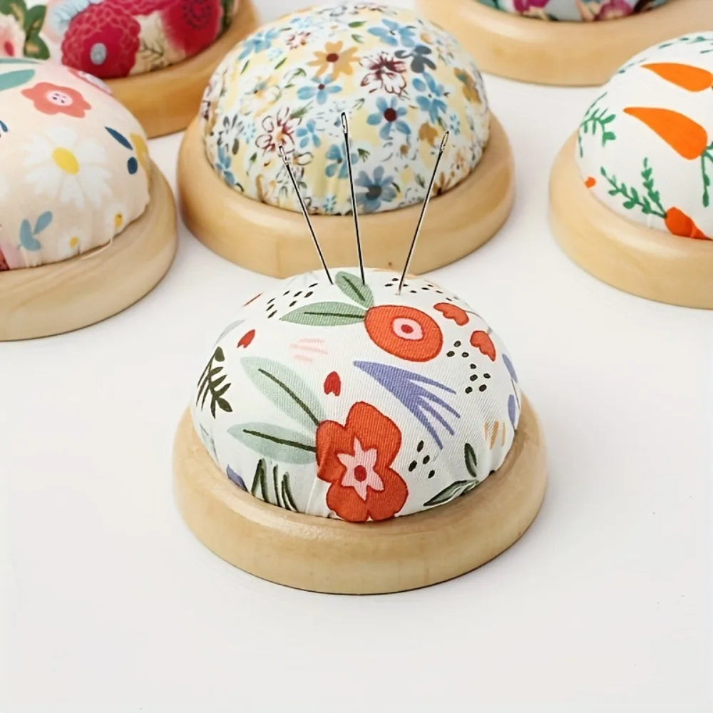 Floral Sewing Pin Cushion – DIY Needle Holder & Organizer