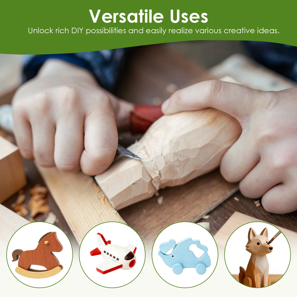 Basswood Carving Blocks 5-48Pcs | 3 Sizes DIY Wood Craft Set