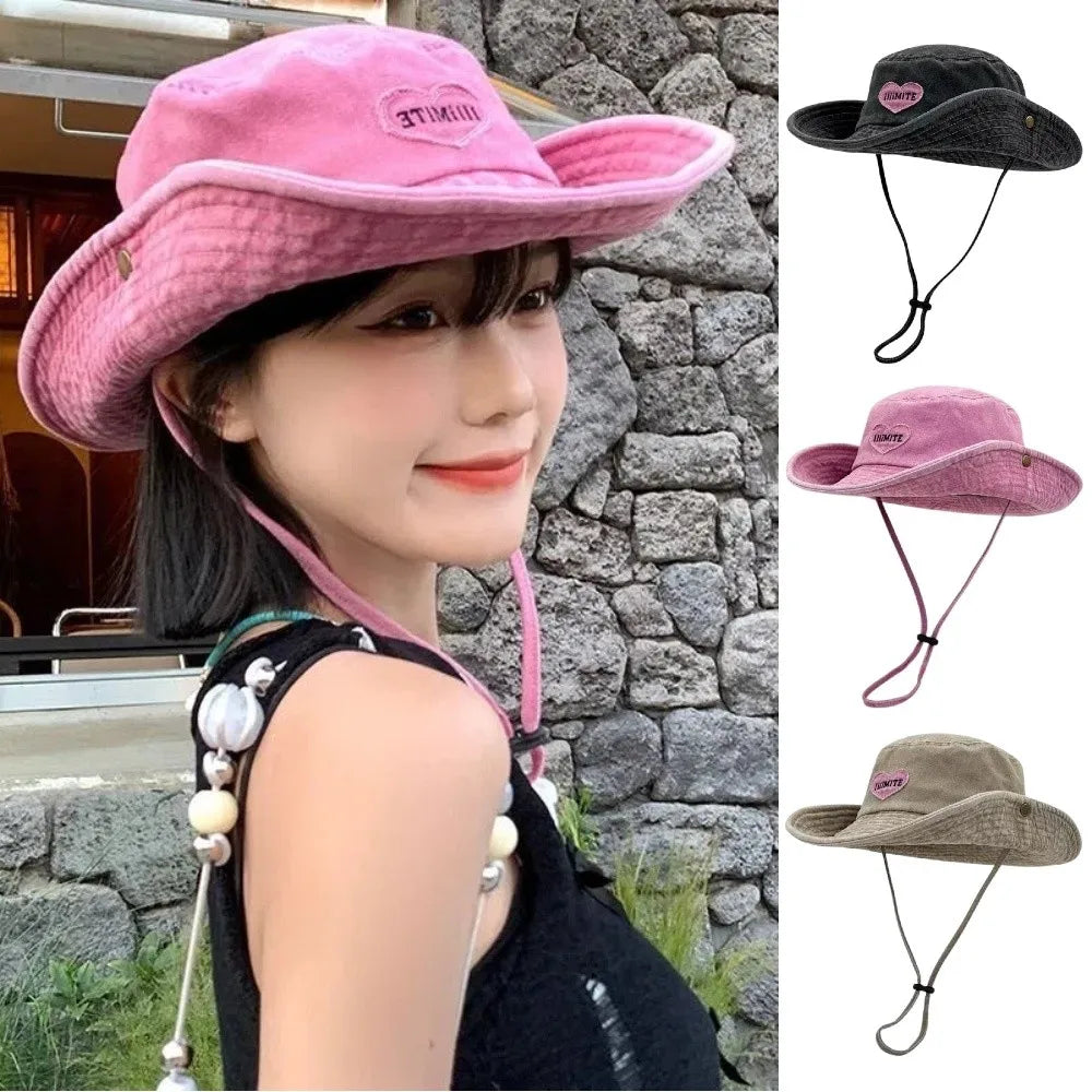 Foldable Wide Brim Women's Sun Hat – UV Protection Cowboy Hat Women's Sun Hat Nixie
