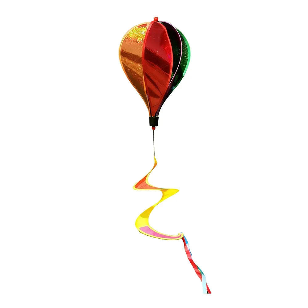 Giant Rainbow Hot Air Balloon Wind Spinner | Color-Changing PVC Garden Wind Spinner Nixie Type C