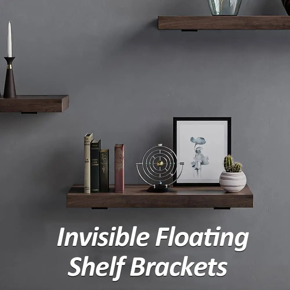 Heavy Duty Floating Shelf Brackets Invisible Wall-Mounted L Bracket