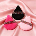 3Pcs Diamond Triangle Velvet Powder Puff Makeup Sponge Set Makeup Powder Puff Nixie Multicolor