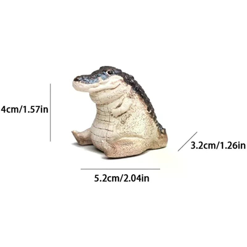 Handmade Purple Clay Crocodile Tea Pet Ornament | Tea Decor Tea Pet Figurine Nixie
