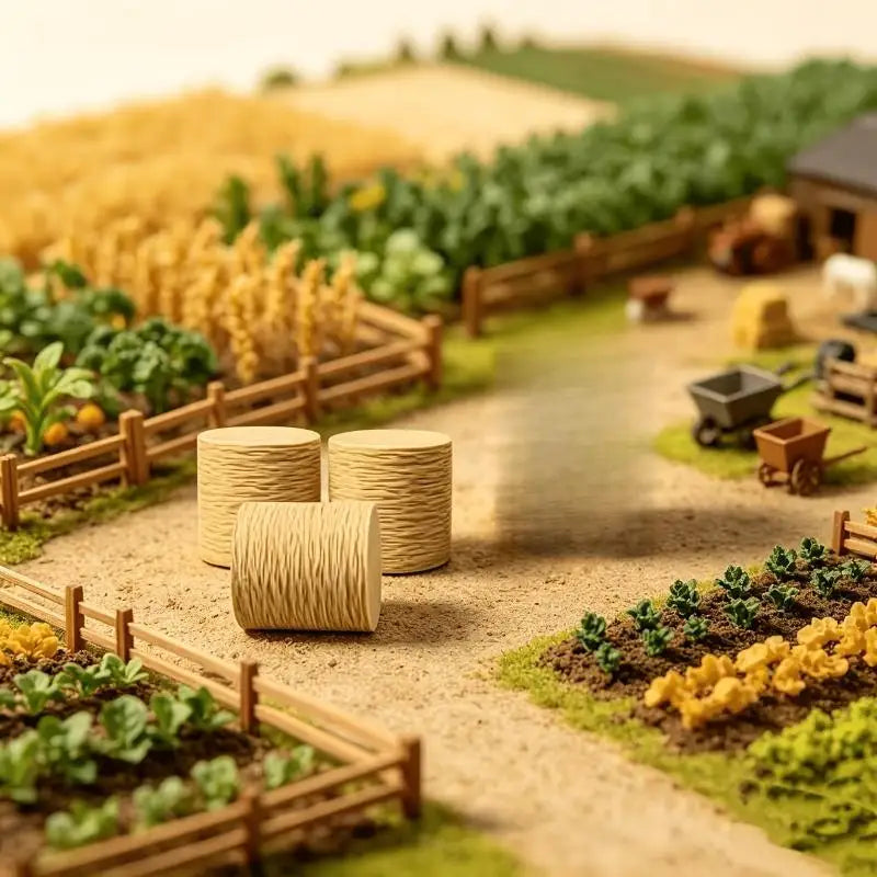 Miniature Hay Bale Farm Ornaments 8/16 Pcs – Landscape Décor Miniature Landscape Decor Nixie
