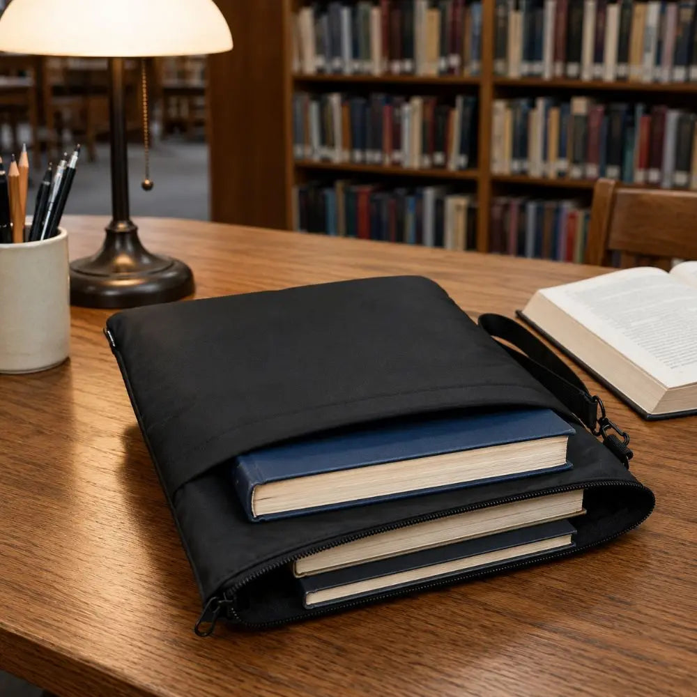 Zipper Book Sleeve – Water-Resistant Portable Book Cover Case