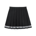 Vintage Korean Gothic Pleated Mini Skirt – Black & White Plaid Pleated Mini Skirt Nixie One Size Black XL