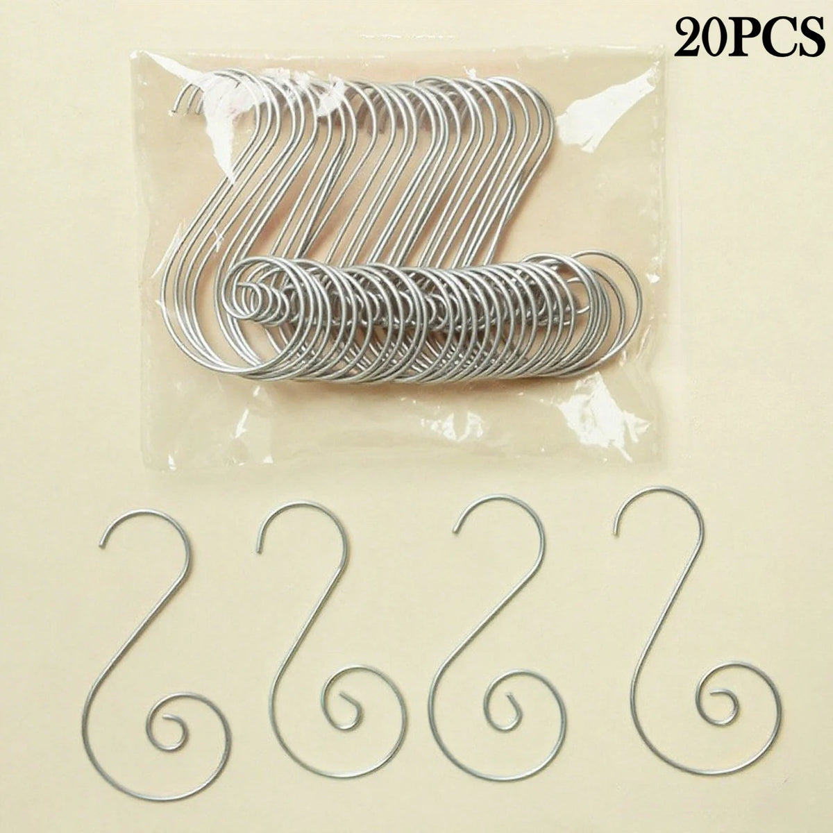 20Pcs Metal S Hooks Christmas Ornament Hangers | Xmas Tree