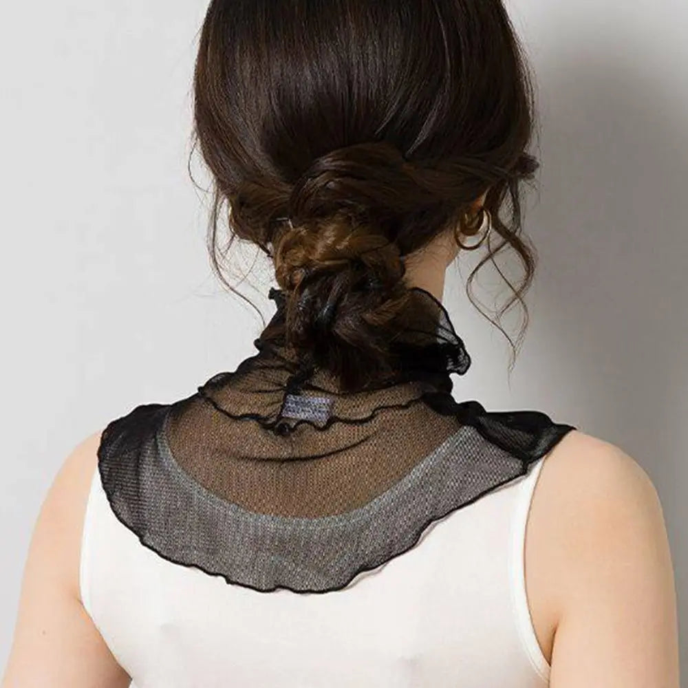 Women's Mesh Fake Collar Scarf – Breathable Detachable Neck Scarf Fake Collar Scarf Nixie