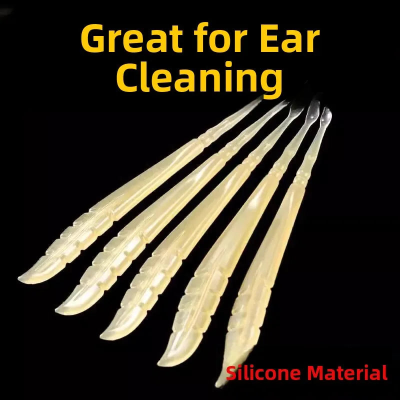 10-Pack Soft Rubber Ear Spoon Earwax Cleaning Tool – Kids & Adults
