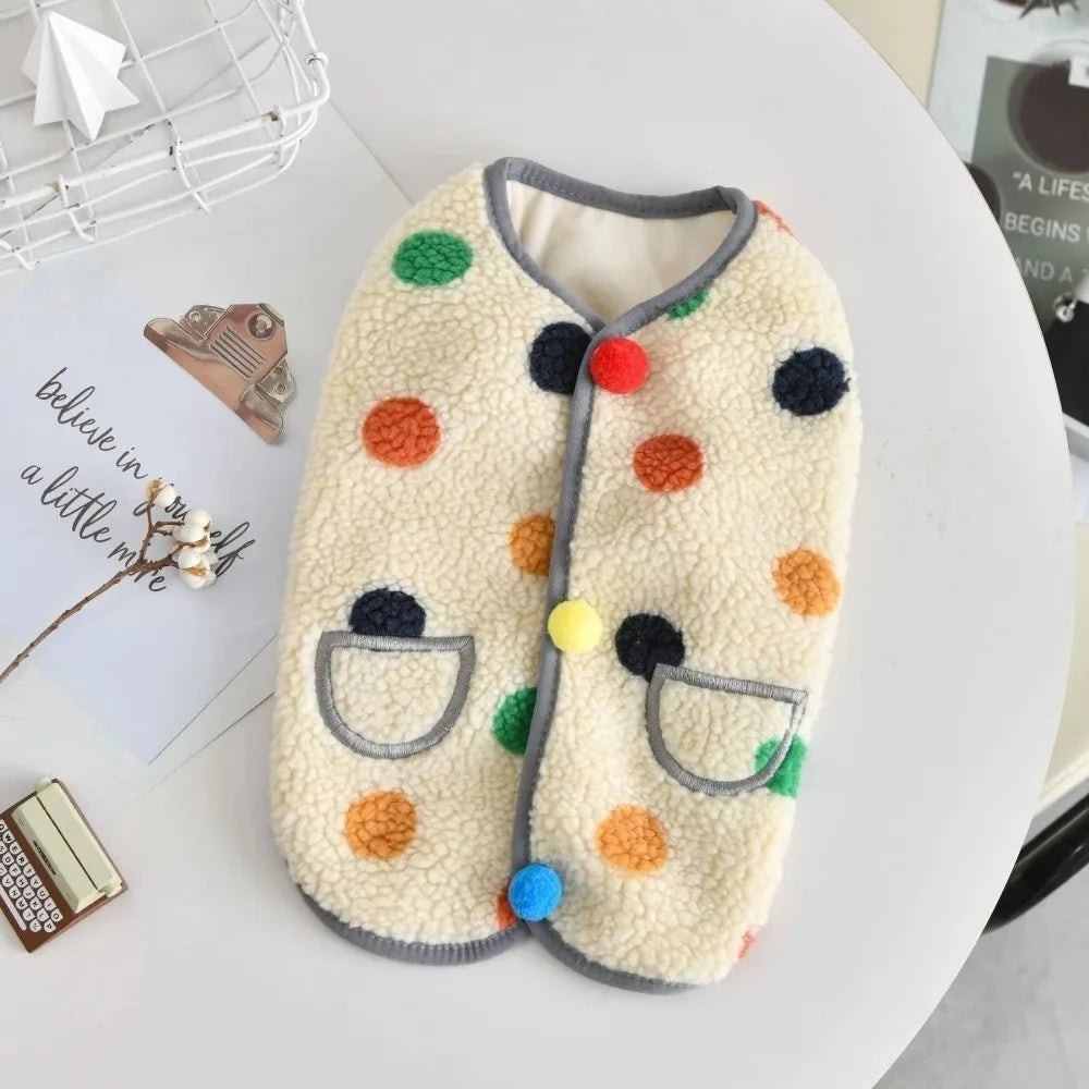 Warm Lamb Wool Dog Vest Coat XS–6XL | Puppy Winter Clothes Dog Vest Coat Nixie Apricot XS