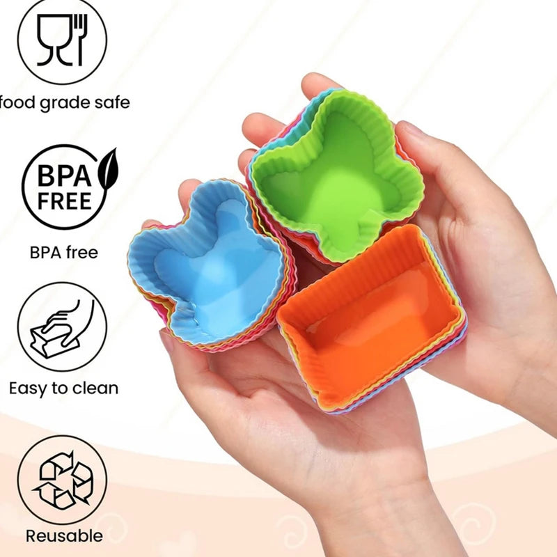 8PCS Silicone Bento Box Dividers & Cupcake Liners for Kids Bento Box Dividers Nixie