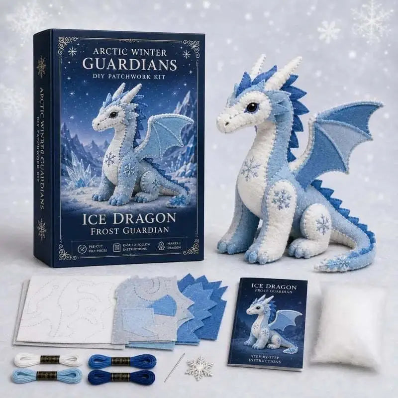 3D Snow Fox DIY Felt Sewing Kit – Pre-Cut Stuffed Animal Craft DIY Felt Sewing Kit Nixie