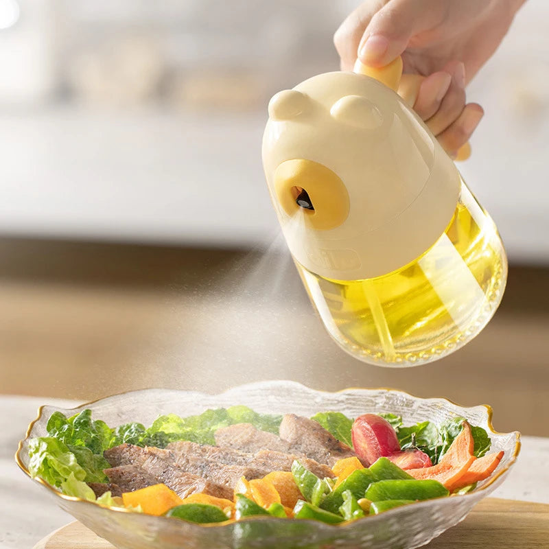 Glass Press-Spray Oil Dispenser Bottle – BBQ, Baking & Kitchen Oil Spray Dispenser Nixie