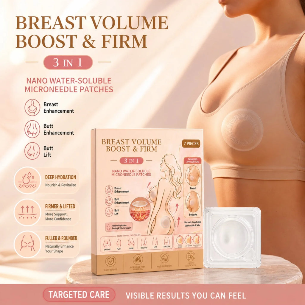 3-in-1 Bust & Hip Microneedle Patches – Hyaluronic Acid Collagen Body Microneedle Patches Nixie