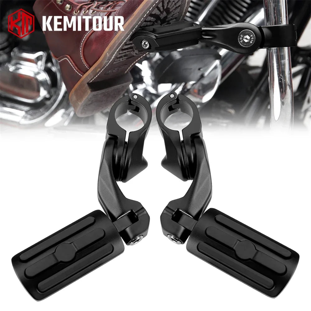 Motorcycle Highway Pegs 1.25" Engine Guard Bar Footpegs – Touring Motorcycle Highway Pegs Nixie