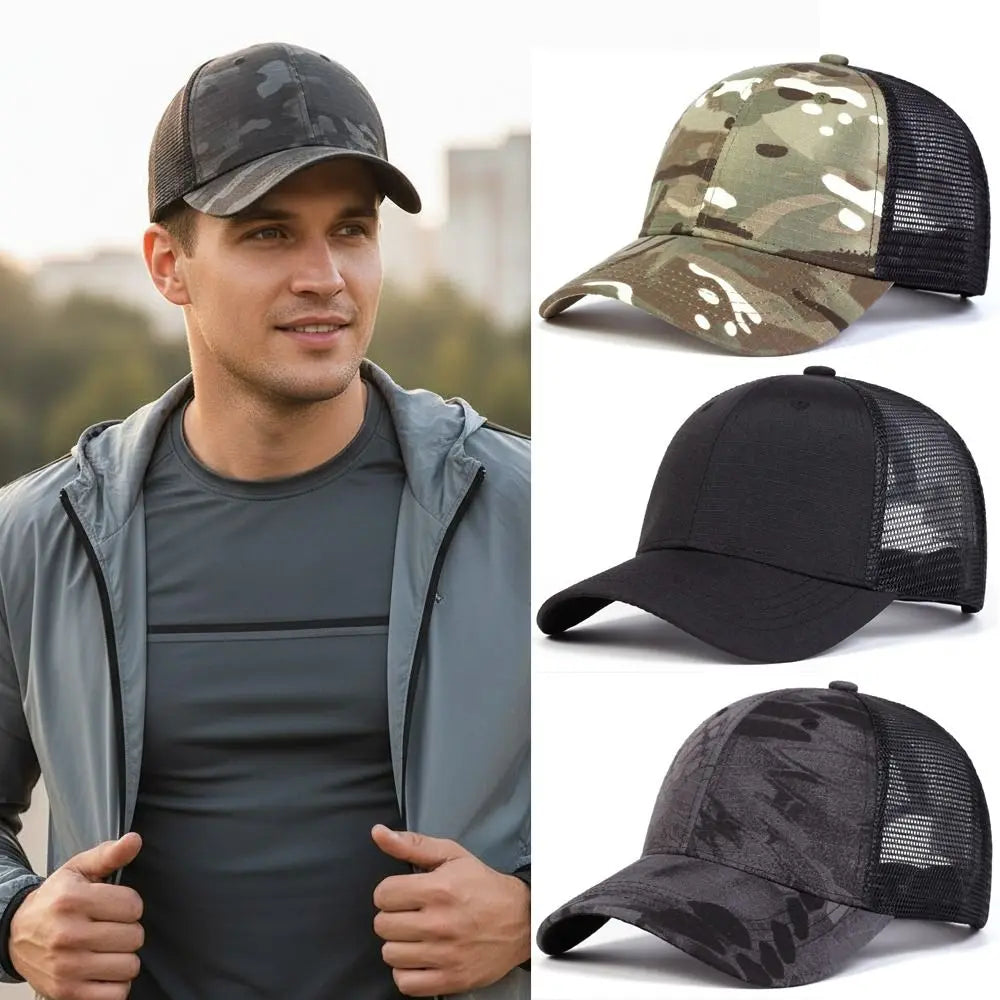Unisex Adjustable Mesh Baseball Cap – Casual Peaked Hat