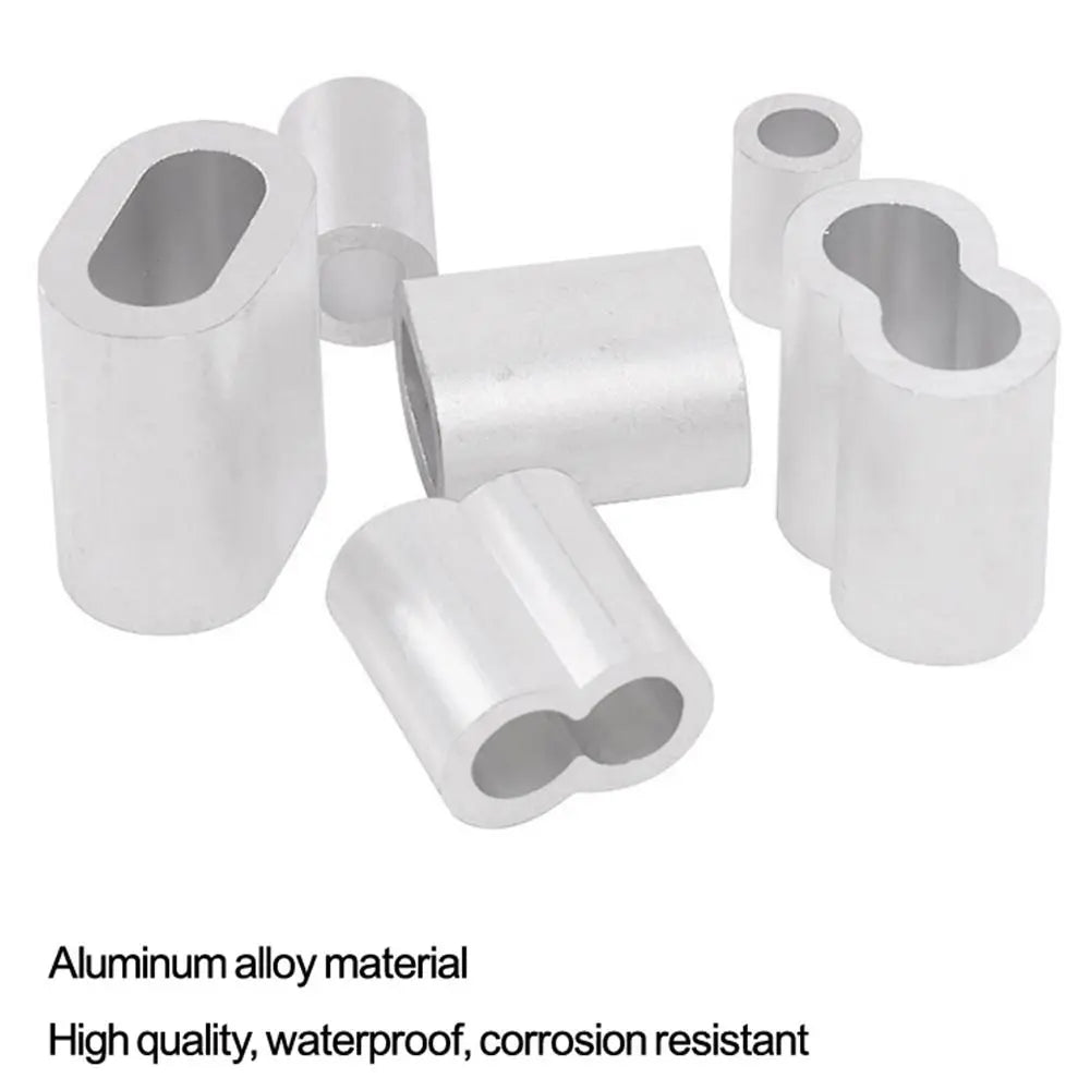 M1–M12 Aluminum Crimp Sleeves Double Hole Wire Rope Ferrules Wire Rope Ferrules Nixie