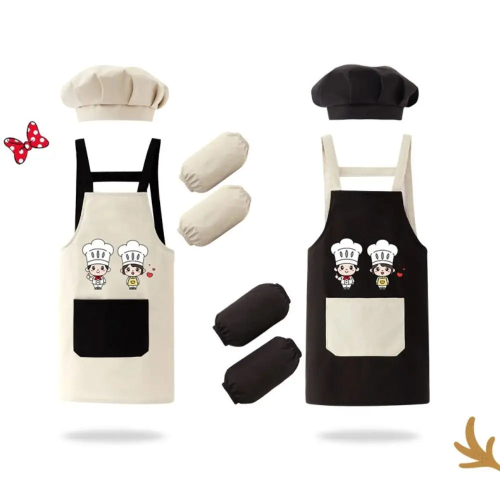 Cartoon Kids Apron Set – Waterproof Painting Apron, Hat & Sleeves Kids Apron Set Nixie