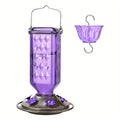 Hanging Glass Hummingbird Feeder – 6 Ports, Leak-Proof Bird Feeder Nixie Purple
