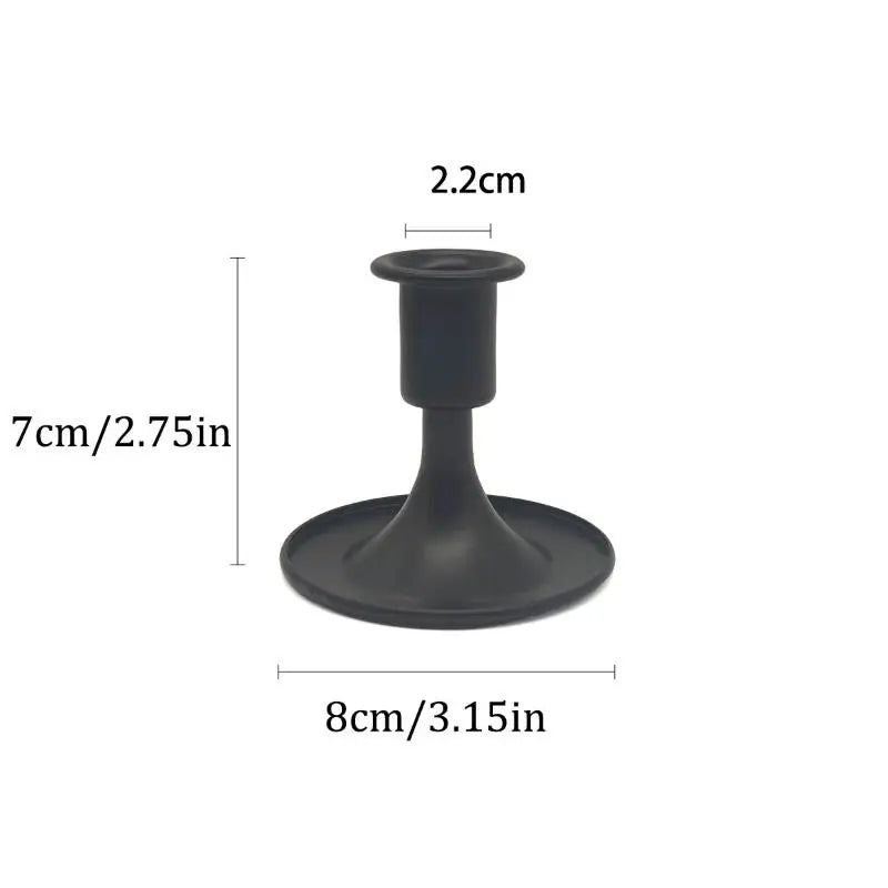 Retro Metal Chamberstick Candle Holder | Iron Table Decor Candle Holder Nixie A3
