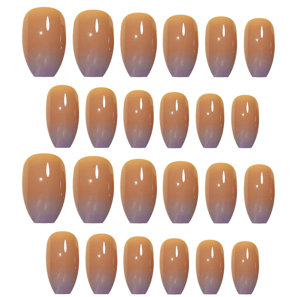 Handmade Rhinestone Press-On Nails Nude Gradient – L Size Press-On Nail Tips Nixie