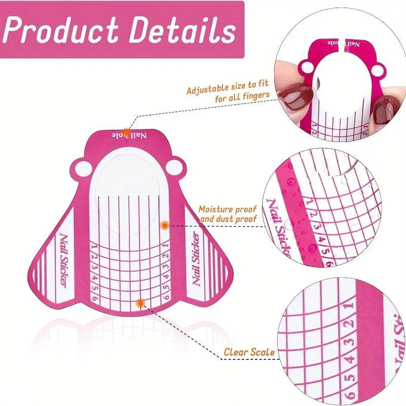 100PCS Paper Nail Forms – Gel Nail Extension Builder | Nixie Nail Extension Forms Nixie