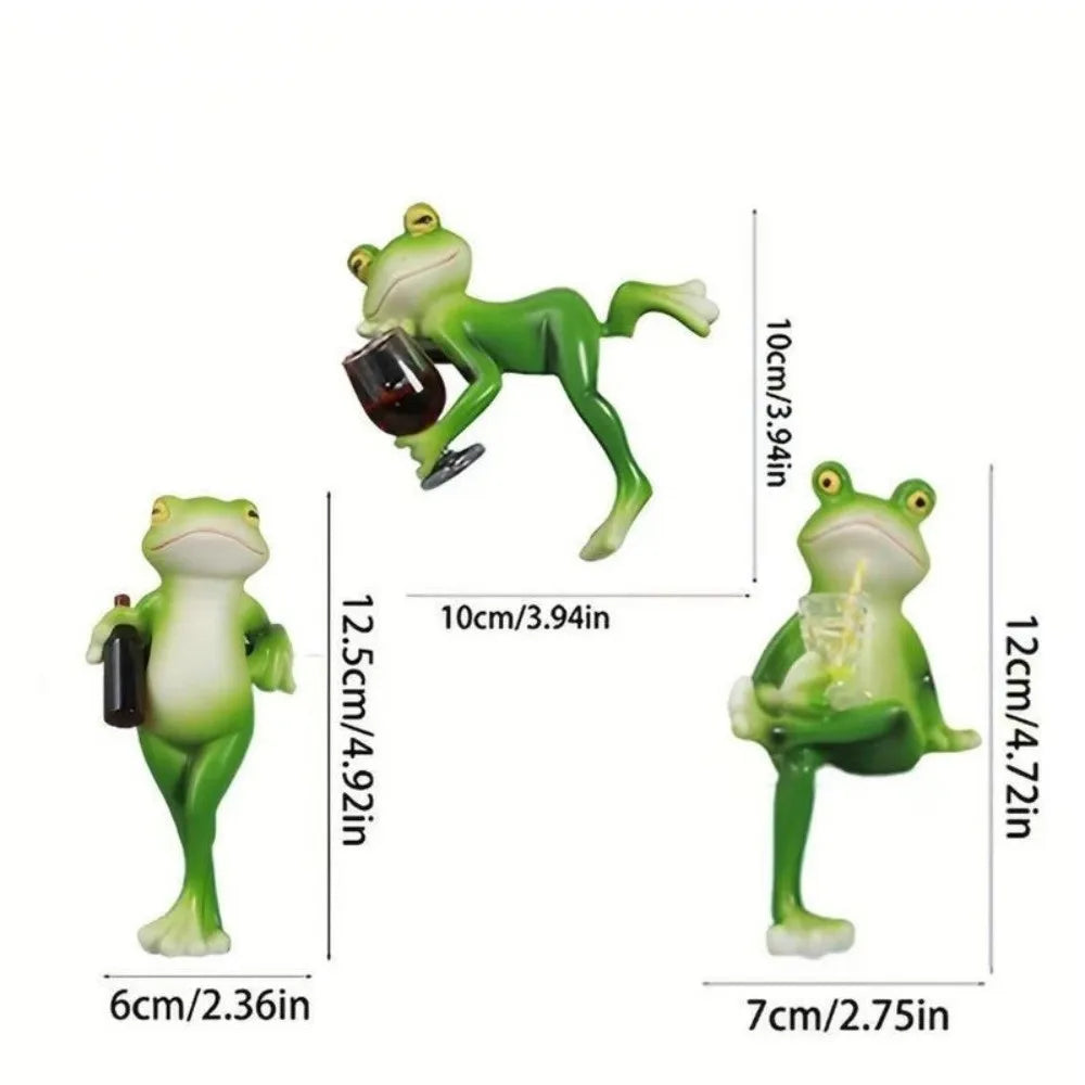 Resin Frog Figurine – Pot Edge & Fish Tank Hanging Ornament Decorative Figurine Nixie