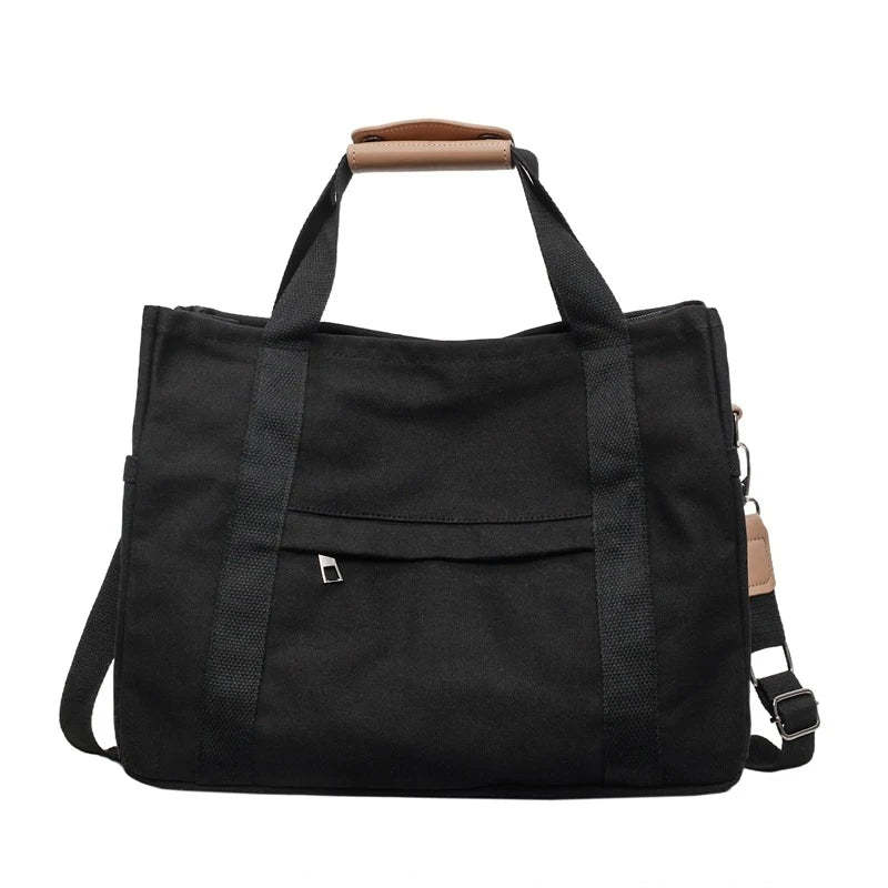 Large Canvas Tote Bag – Work, School & Travel Shoulder Bag Canvas Tote Bag Nixie