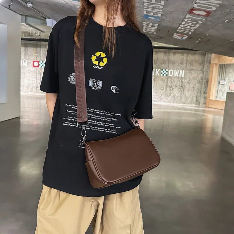 Retro Pillow Crossbody Bag | Unisex Patent Leather Shoulder Bag Crossbody Shoulder Bag Nixie