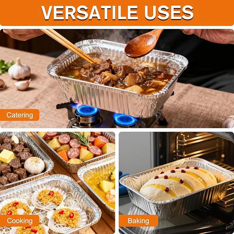 100-Pack Aluminum Foil Loaf Pans – Non-Stick Baking Trays Foil Loaf Baking Pans Nixie