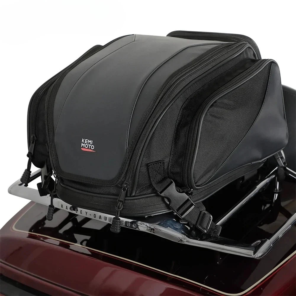 KEMITOUR 18-22L Expandable Motorcycle Tail Bag | Waterproof Motorcycle Tail Bag Nixie 18-22L