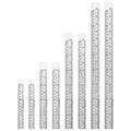 8-Piece Stainless Steel Ruler Set – Metric & Imperial Dual Scale Precision Ruler Set Nixie 8Pcs