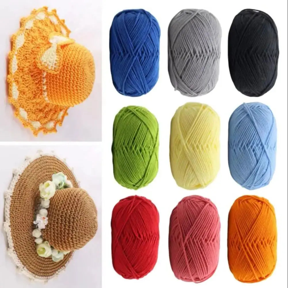 4-Ply Milk Cotton Yarn – Ultra Soft Crochet & Knitting Wool Knitting Yarn Nixie