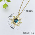 Women's Sunflower Pendant Necklace Gold Stainless Steel Clavicle Pendant Necklace Nixie XL1470-134