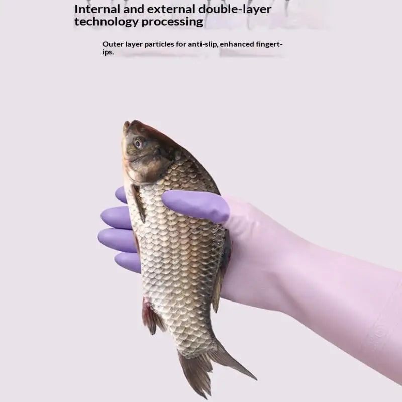 Silicone Dishwashing Gloves – Anti-Slip, Long & Reusable Dishwashing Gloves Nixie