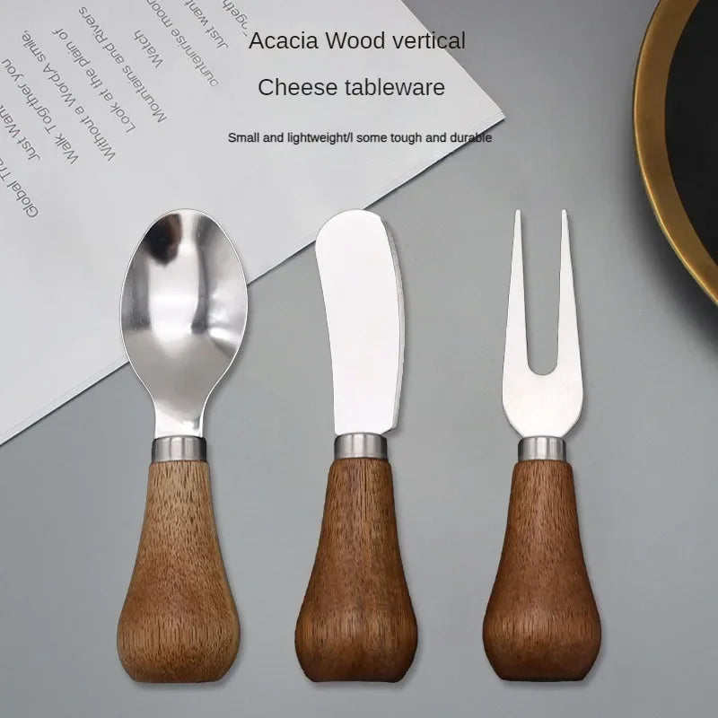 Vertical Butter Knife – Acacia Wood Handle Cheese & Jam Spreader