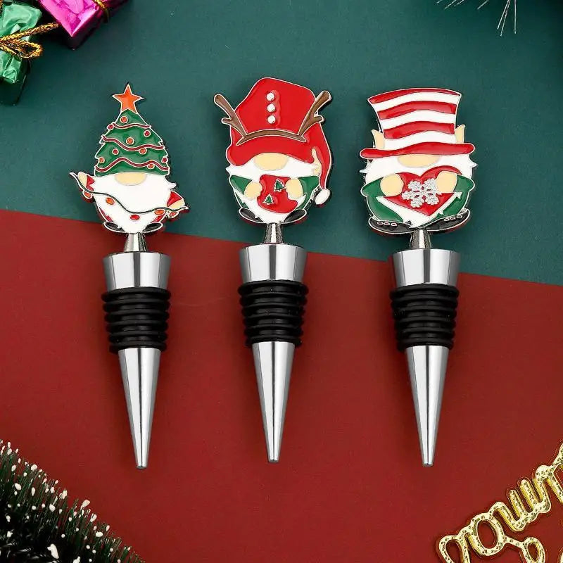Christmas Snowman Wine Stopper | Zinc Alloy Festive Bottle Seal Wine Stopper Nixie