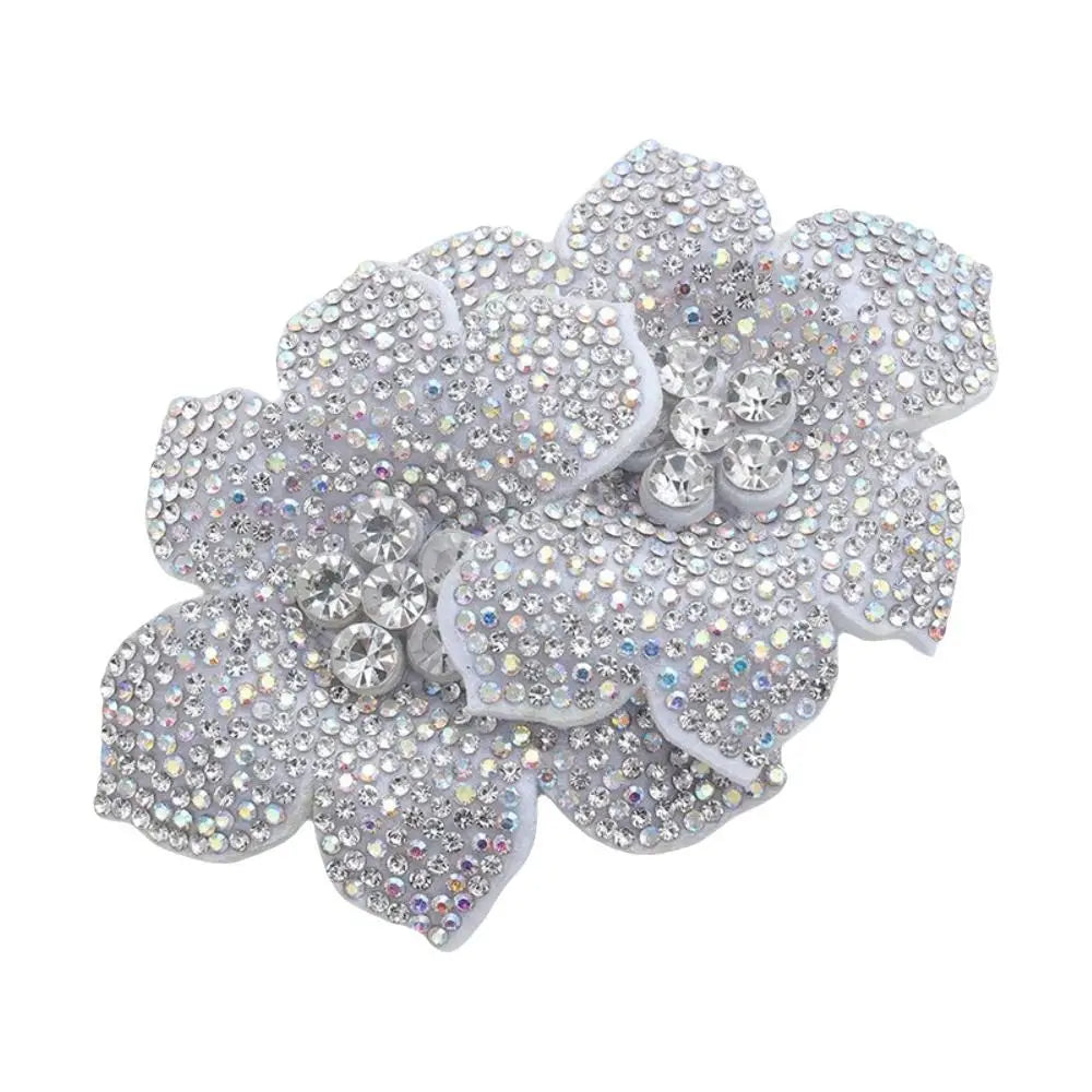 3D Rhinestone Rose Patch – Sparkling DIY Flower Appliqué
