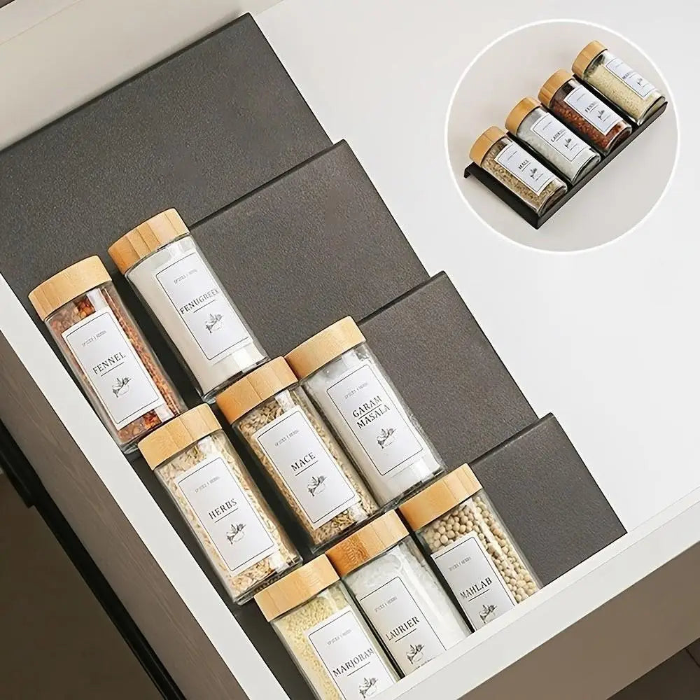 4PCS Modular Kitchen Spice & Condiment Storage Rack Organizer Kitchen Storage Rack Nixie