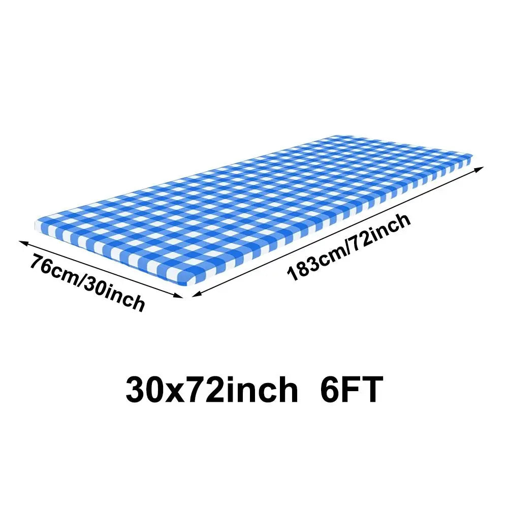 6FT Waterproof Spandex Stretch Tablecloth – Rectangle Table Cover