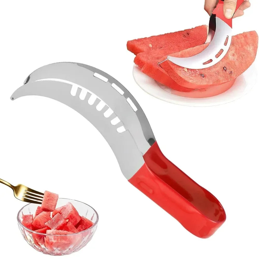 Stainless Steel Watermelon Slicer – Non-Slip Melon Cutter Fruit Slicer Tool Nixie