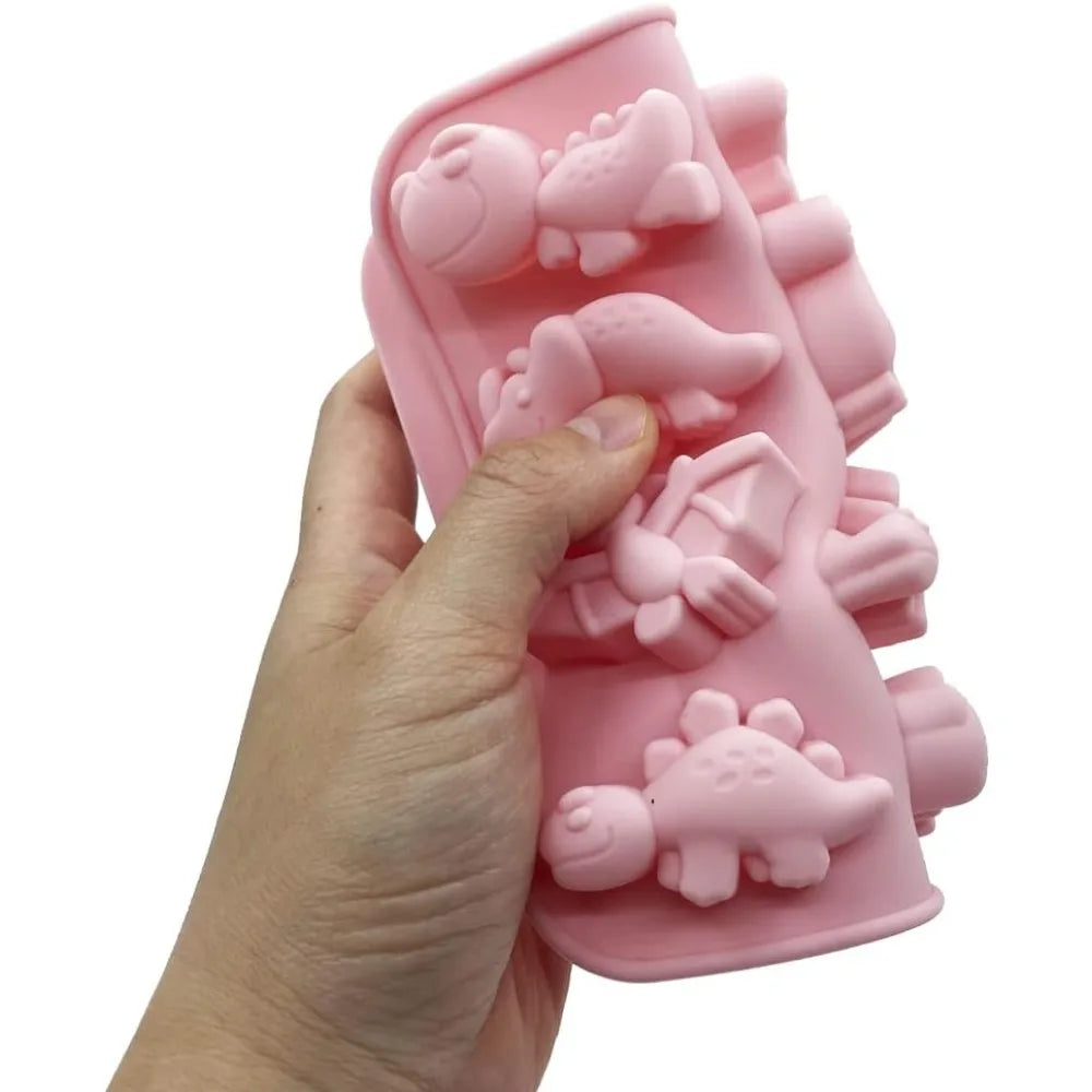 3D Dinosaur Silicone Mold 12-Cavity | Chocolate Cake Baking Tray Silicone Baking Mold Nixie