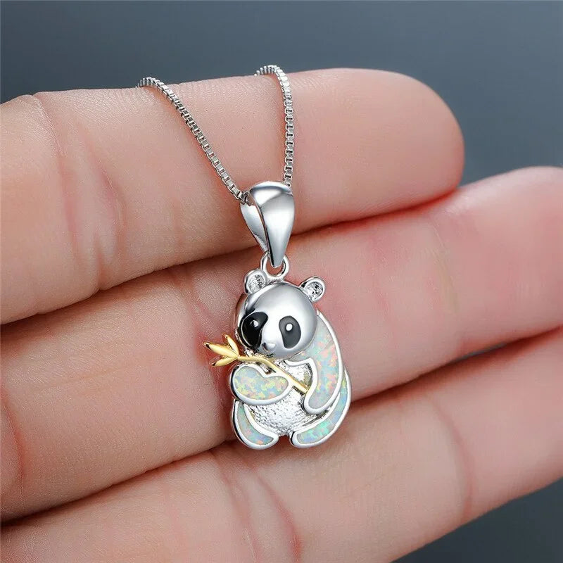 Imitation Opal Pendant Necklace – Dainty Silver & Gold Pendant Necklace Nixie