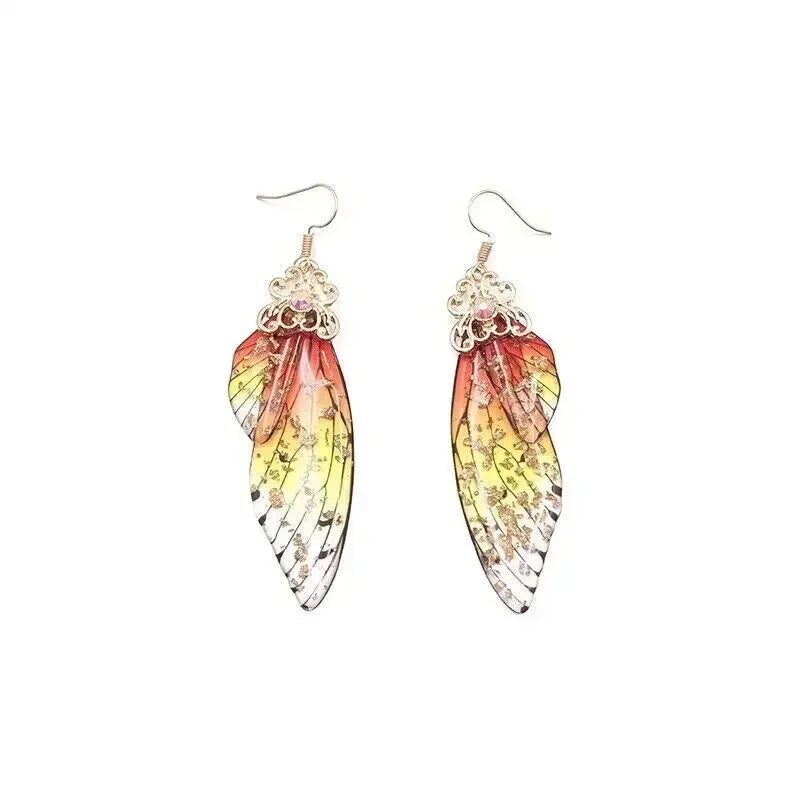 Butterfly Wing Rhinestone Drop Earrings – Zinc Alloy Drop Earrings Nixie