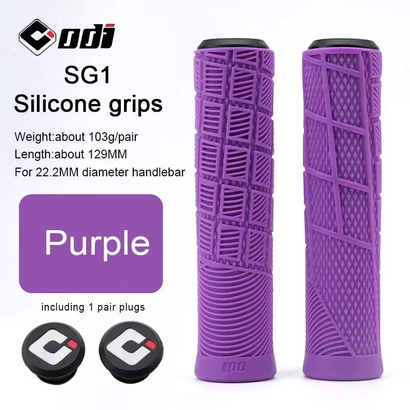 ODI Silicone MTB Bike Handlebar Grips – BMX & Folding Bike Bike Handlebar Grips Nixie SG1-Purple