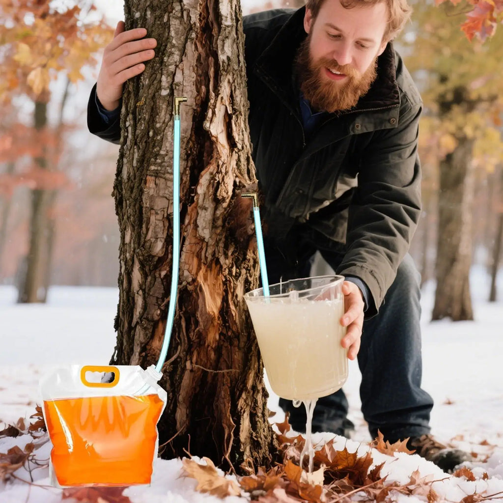 4-Piece Maple Syrup Tree Tapping Kit – Tubes, Bag & Brush