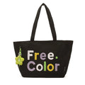 Embroidered Canvas Tote Bag – Women's Crossbody Shoulder Bag Canvas Tote Bag Nixie BB-1323Black (No Cha