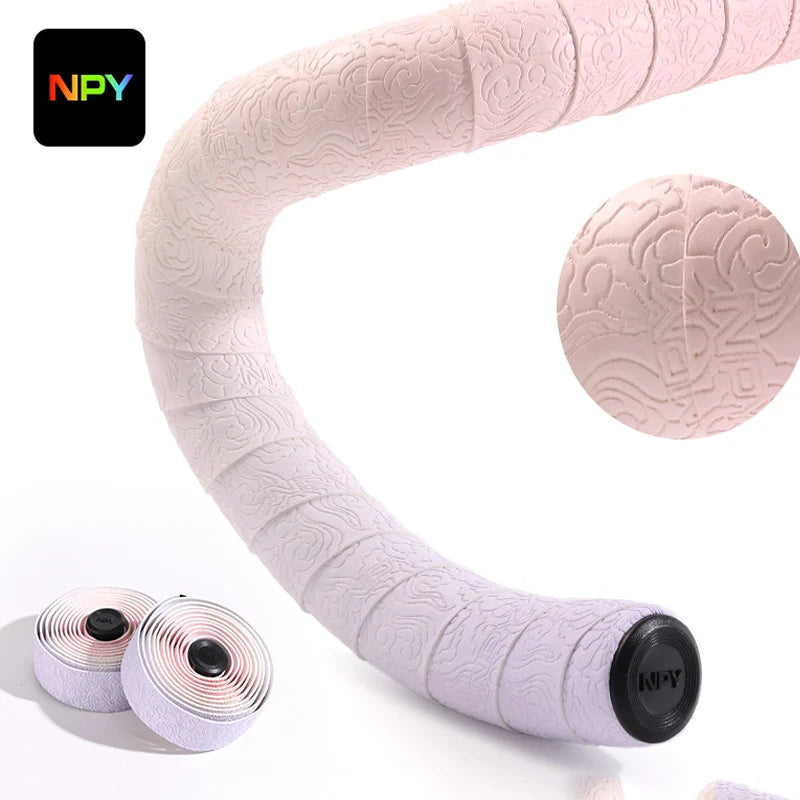 Gradient Road Bike Handlebar Tape – Anti-Slip PU+EVA Bar Wrap Bike Handlebar Tape Nixie PURPLE-PINK