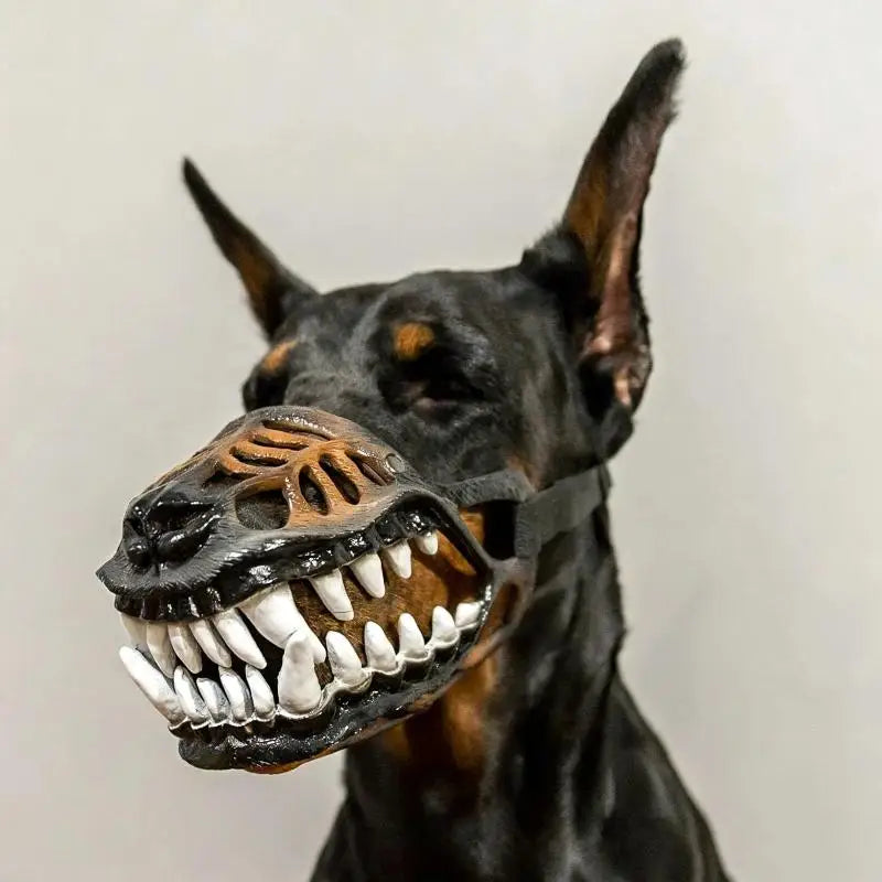 Dog Dinosaur Halloween Costume Muzzle | Soft Latex, Movable Jaw Dog Costume Muzzle Nixie S B