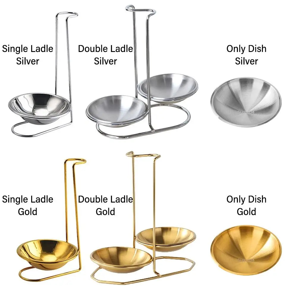 304 Stainless Steel Spoon & Utensil Rack – Single/Double Stand Utensil Holder Rack Nixie